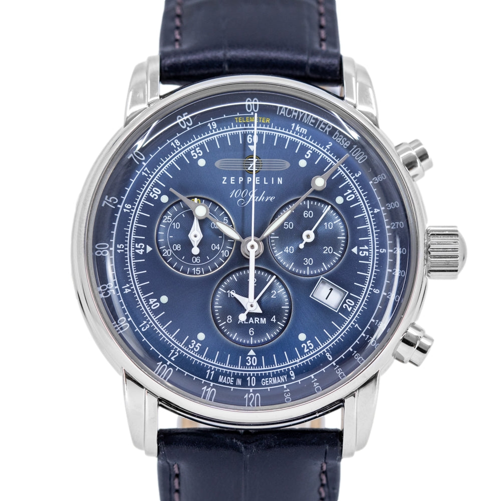 Zeppelin 7680-3 100 Years Zeppelin 42mm Quartz Chronograph