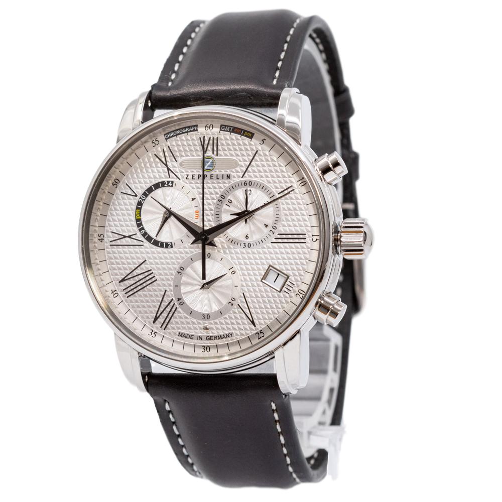 Zeppelin Herrenuhr 7694-4 Transatlantic Chrono