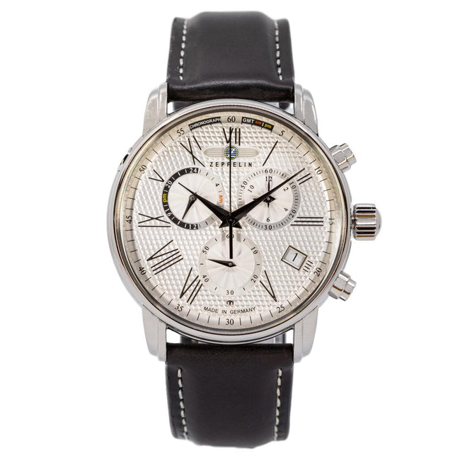 Zeppelin Herrenuhr 7694-4 Transatlantic Chrono