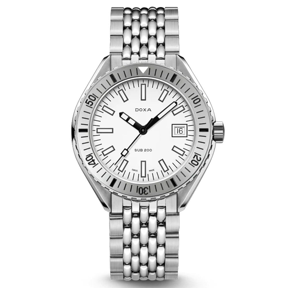 Doxa Men's 796.10.011.10 Sub 200 Whitepearl 42mm Automatic