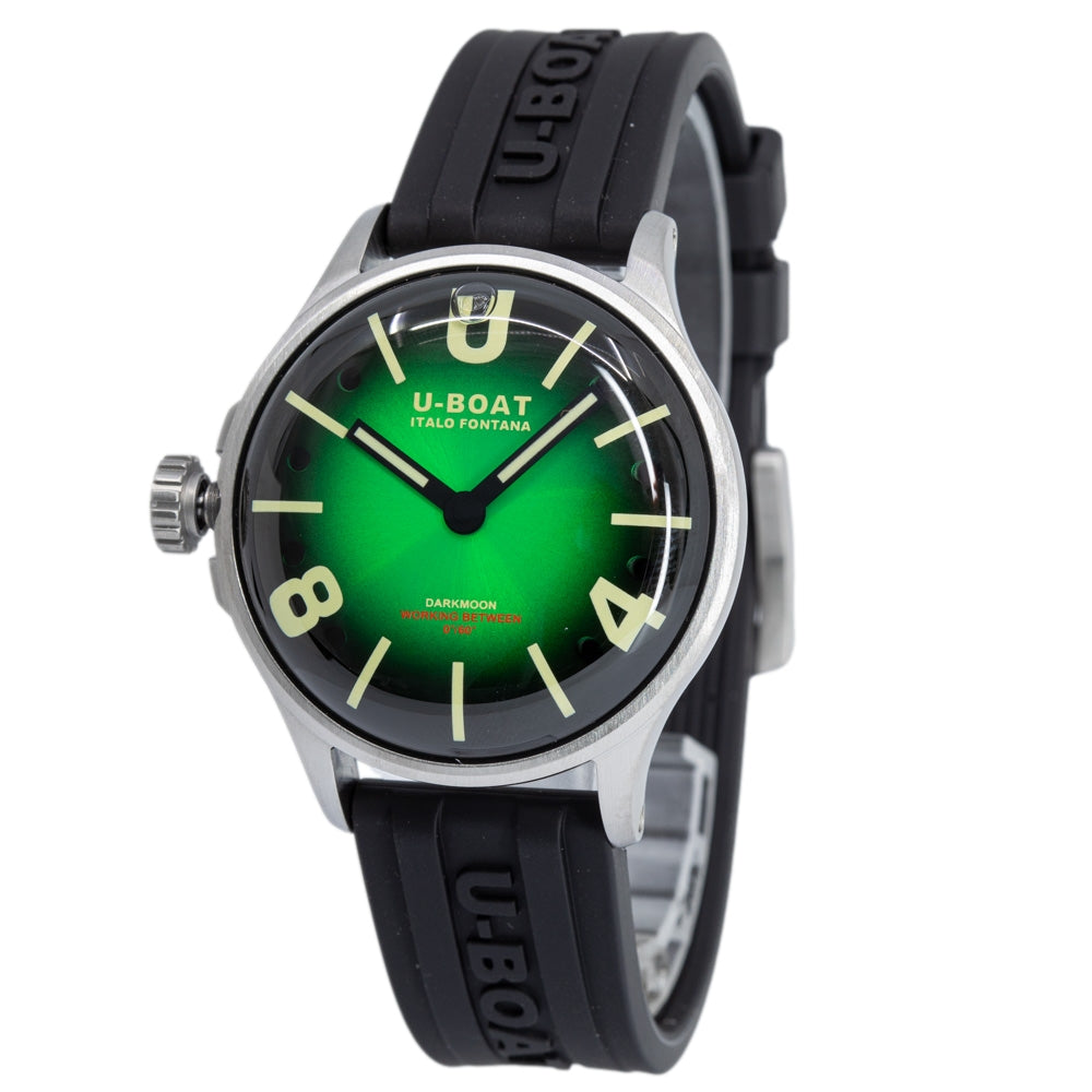 9502/A-U-Boat 9502/A Darkmoon 40 mm Green Soleil Curved Dial Watch