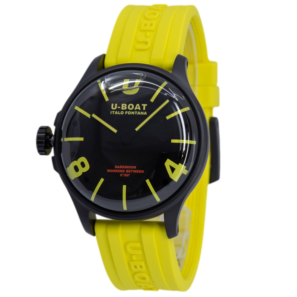 9522/A-U-Boat 9522/A Darkmoon 44 mm Yellow Curved Dial Watch