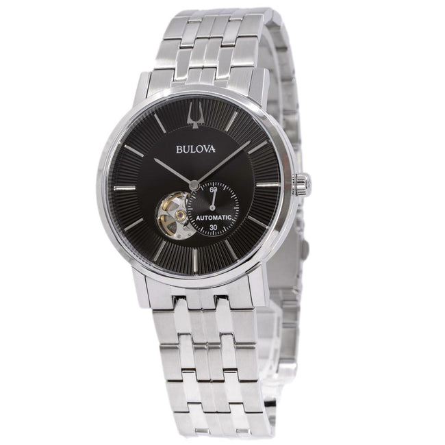 Bulova Men s 96A239 American Clipper Black Dial Watch