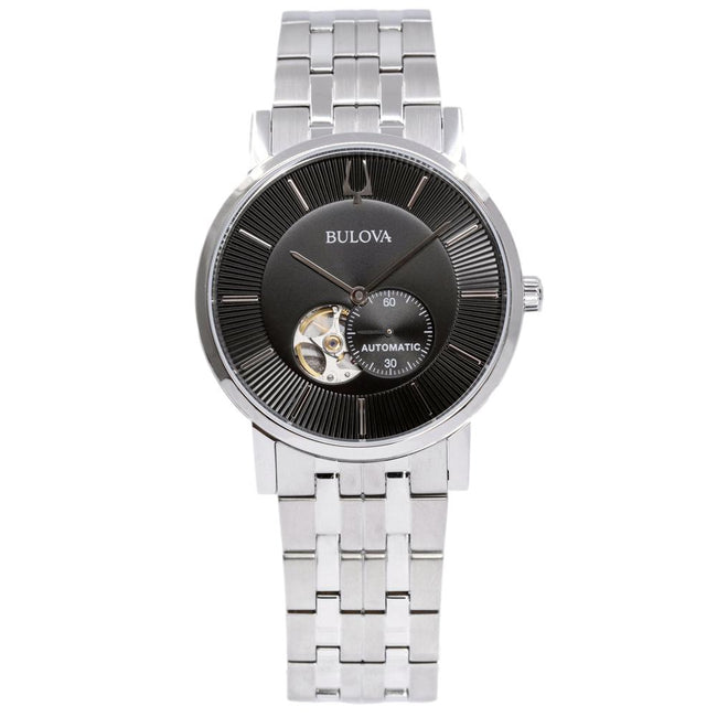Bulova Herren 96A239 American Clipper schwarzes Zifferblatt Uhr