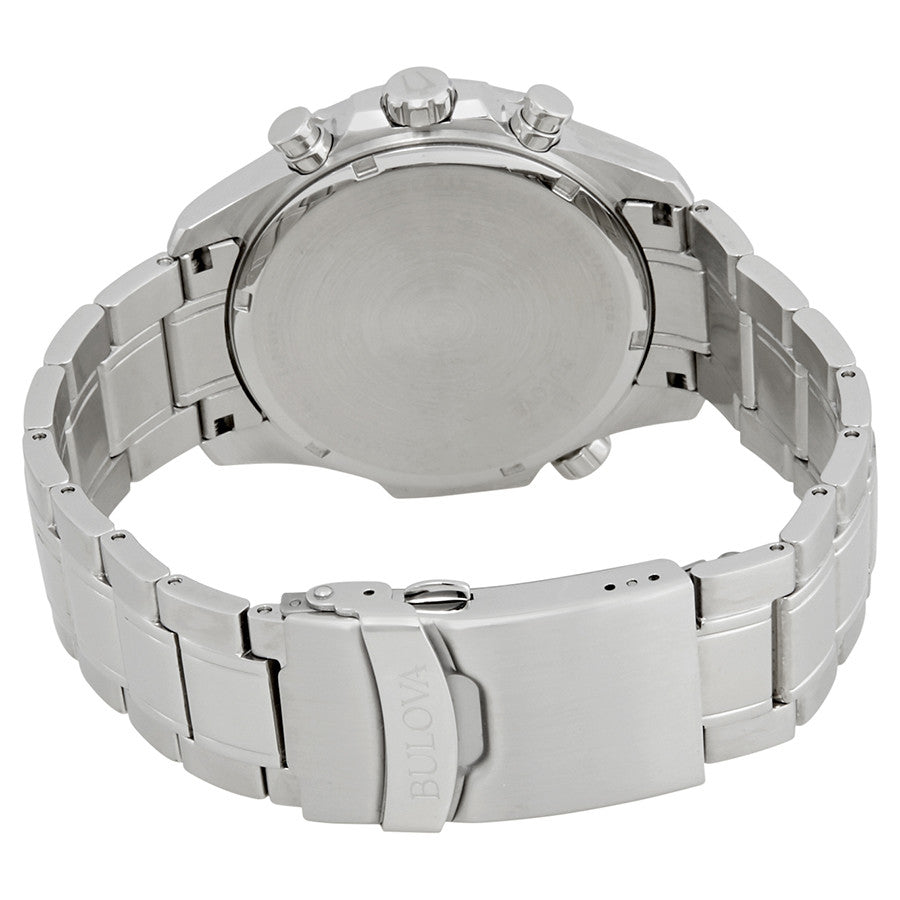 Bulova Herrenuhr 96B255 Chrono MS Weißes Zifferblatt