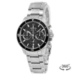 Bulova Men's 96B272 Marine Star Chrono Black Dial Watch