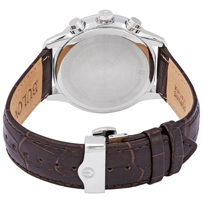 Bulova Herrenuhr 96B309 Chronograph weißes Zifferblatt