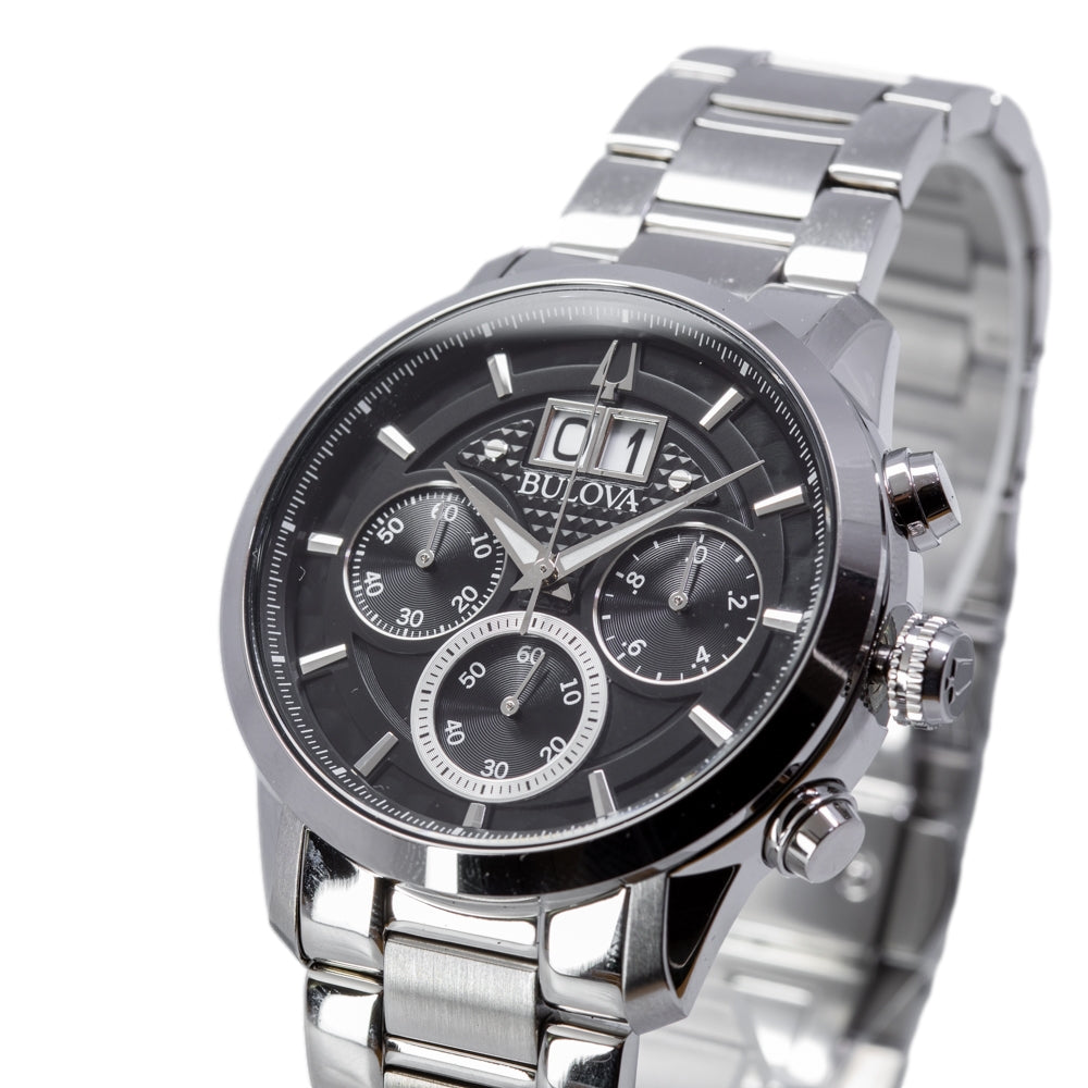 Bulova Herrenuhr 96B319 Sutton Chronograph Großes Datum