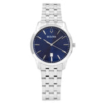 Bulova Men's 96B338 Sutton Silver-Tone Blue Dial Watch