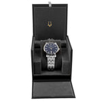 Bulova Men's 96B338 Sutton Silver-Tone Blue Dial Watch