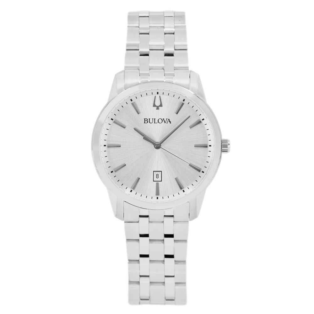 Bulova Herren 96B342 Sutton Silber-Ton Silber Zifferblatt Uhr