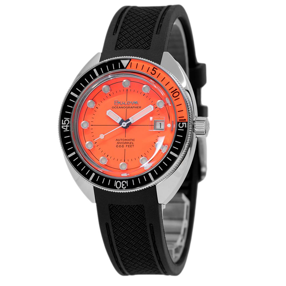 Bulova Herrenuhr 96B350 Archiv Orange Zifferblatt