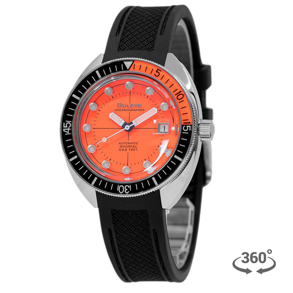 Bulova Herrenuhr 96B350 Archiv Orange Zifferblatt
