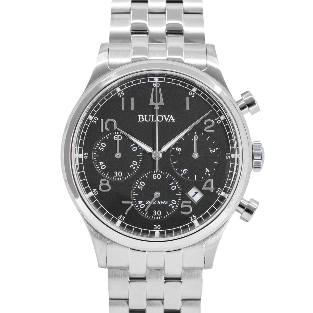 Bulova Herren 96B357 Precisionist Chrono schwarzes Zifferblatt Uhr