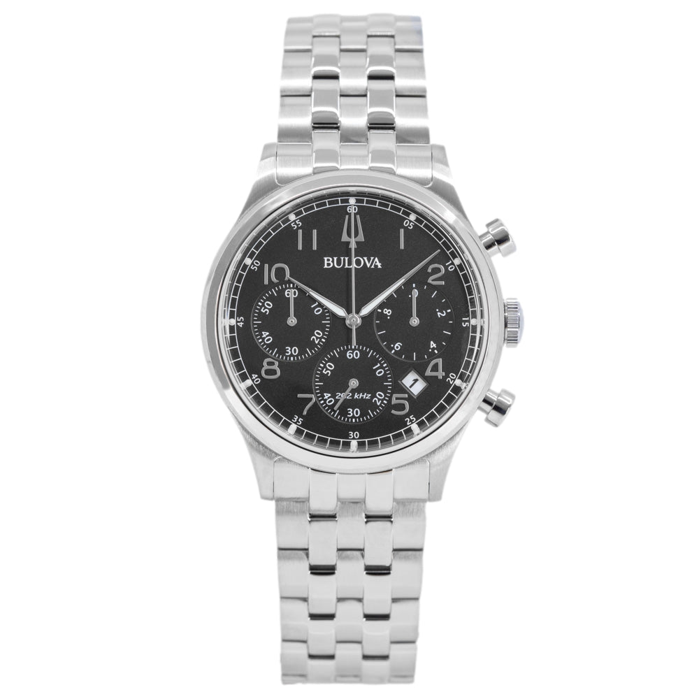 Bulova Herren 96B357 Precisionist Chrono schwarzes Zifferblatt Uhr