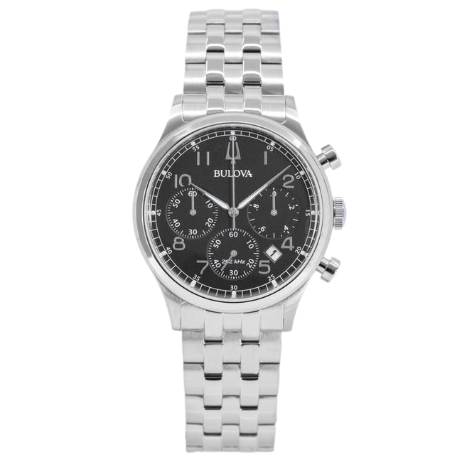 Bulova Herren 96B357 Precisionist Chrono schwarzes Zifferblatt Uhr