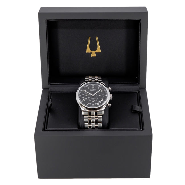 Bulova Herren 96B357 Precisionist Chrono schwarzes Zifferblatt Uhr