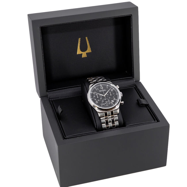 Bulova Herren 96B357 Precisionist Chrono schwarzes Zifferblatt Uhr
