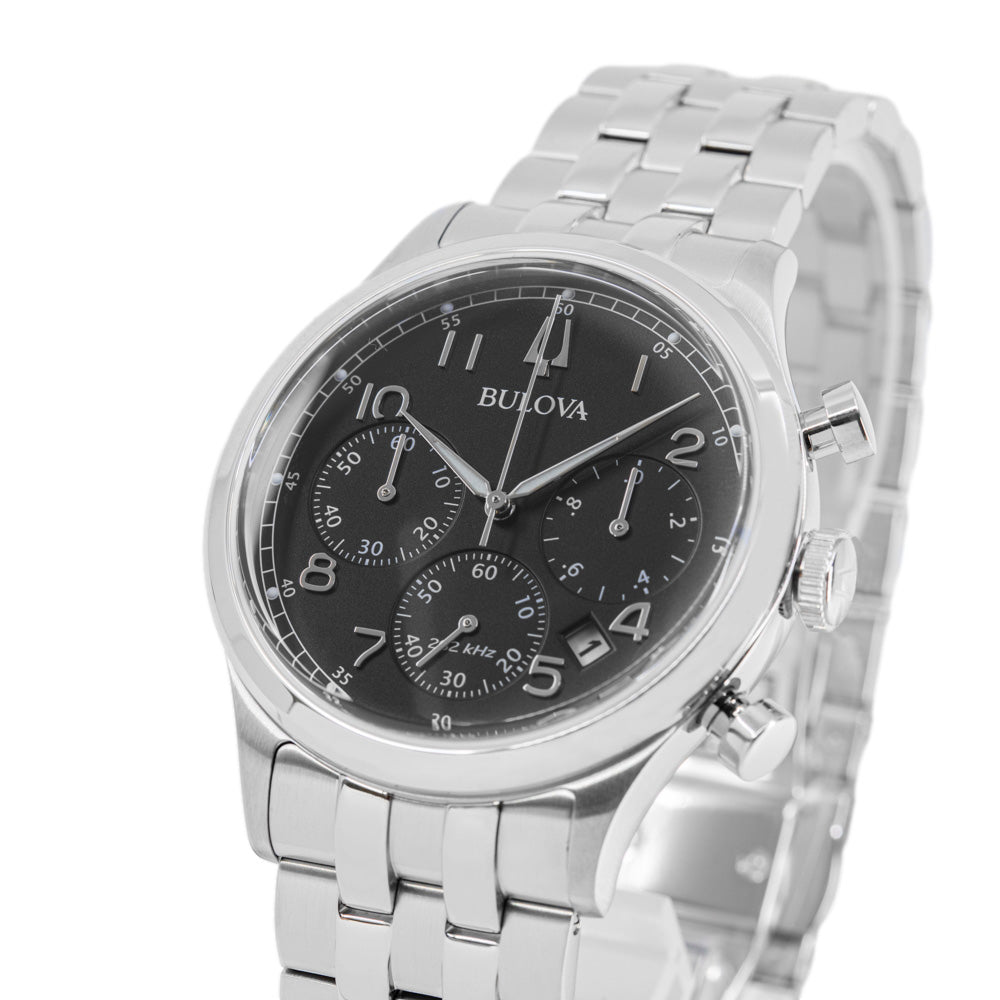 Bulova Herren 96B357 Precisionist Chrono schwarzes Zifferblatt Uhr