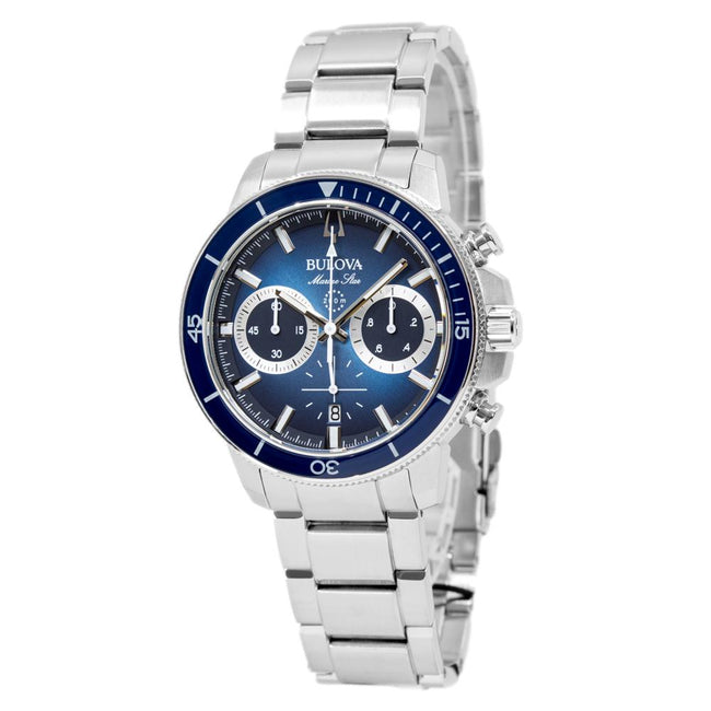 Bulova Men's 96B380 Marin Star Chrono Blue Dial Watch