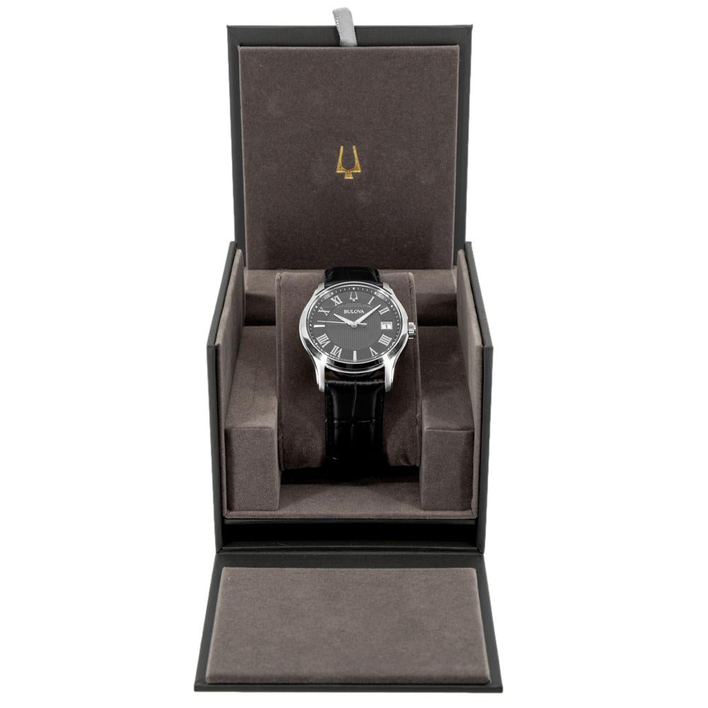 Bulova Men's 96B390 Wilton Black Dial Quartz Watch
