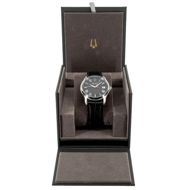 Bulova Men's 96B390 Wilton Black Dial Quartz Watch