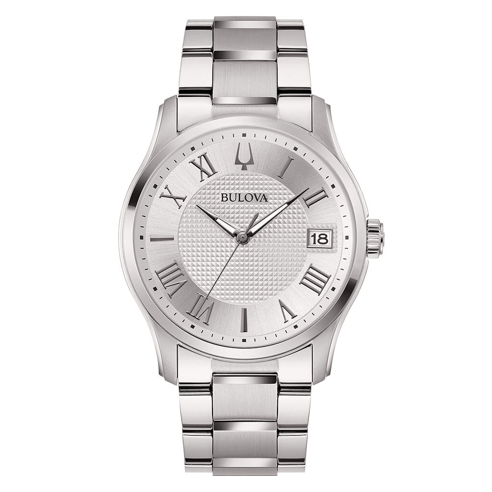 Men's 96B391 Wilton 41mm Silver Dial Quartz