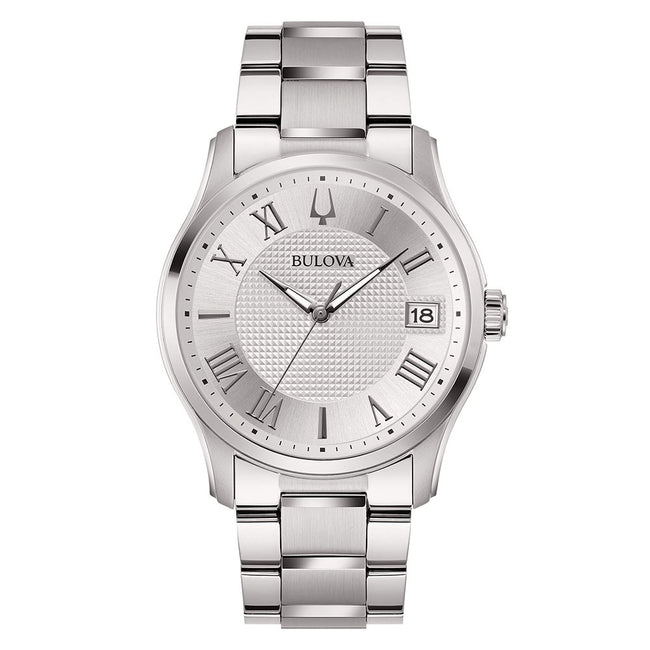 Men's 96B391 Wilton 41mm Silver Dial Quartz