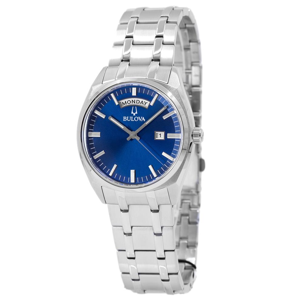 Bulova Herrenuhr 96C125 Klassisches blaues Zifferblatt Quarz