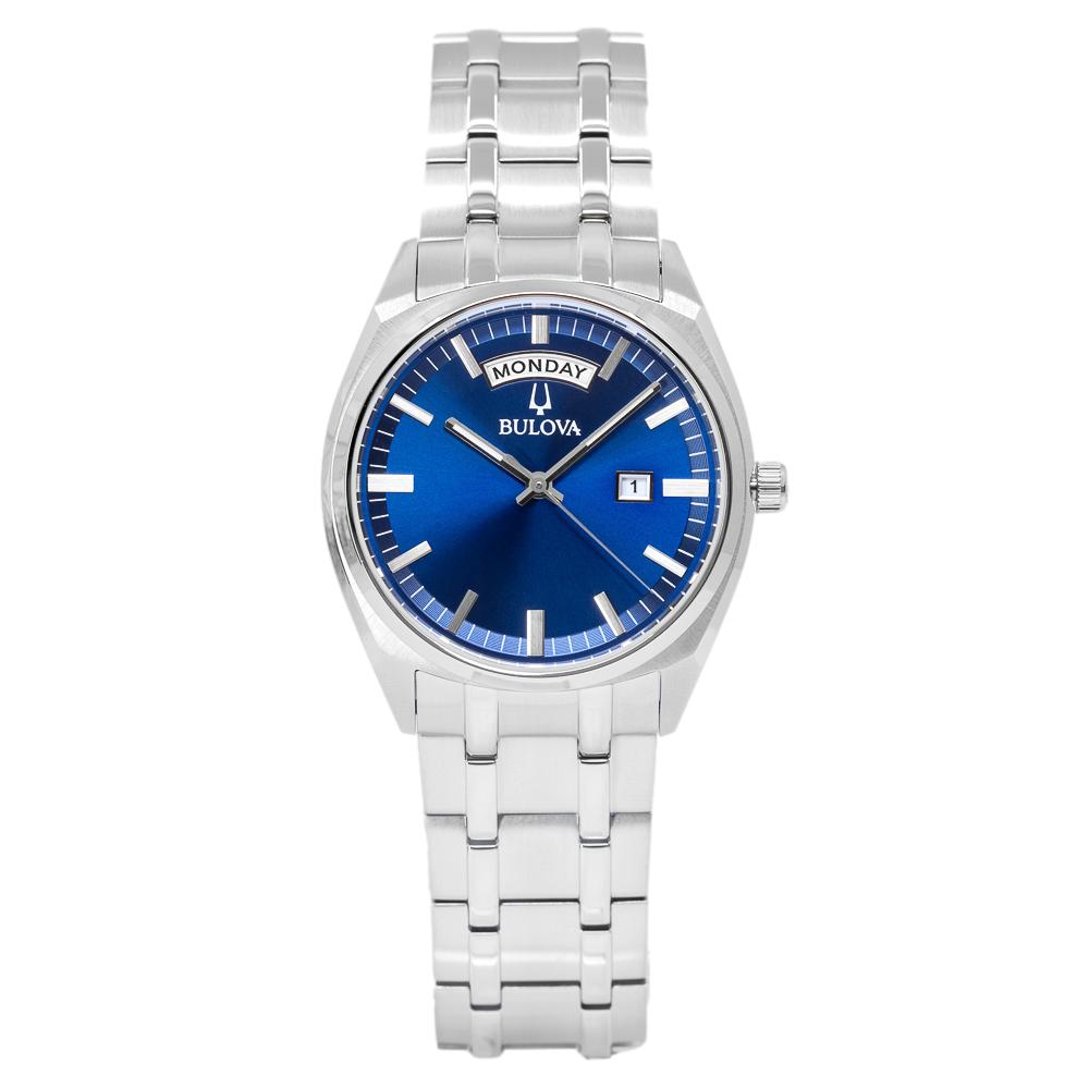Bulova Herrenuhr 96C125 Klassisches blaues Zifferblatt Quarz