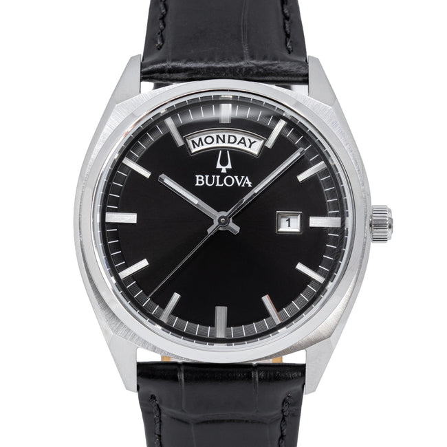 Bulova Herrenuhr 96C128 Klassisches schwarzes Zifferblatt