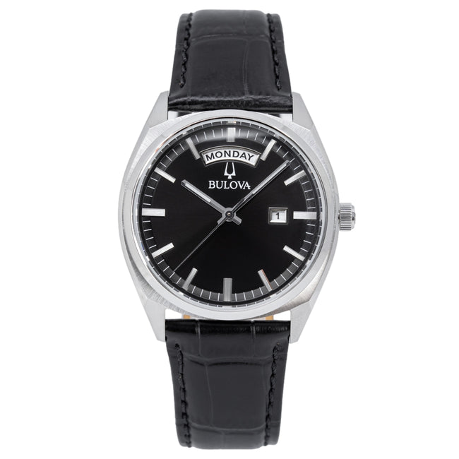 Bulova Herrenuhr 96C128 Klassisches schwarzes Zifferblatt
