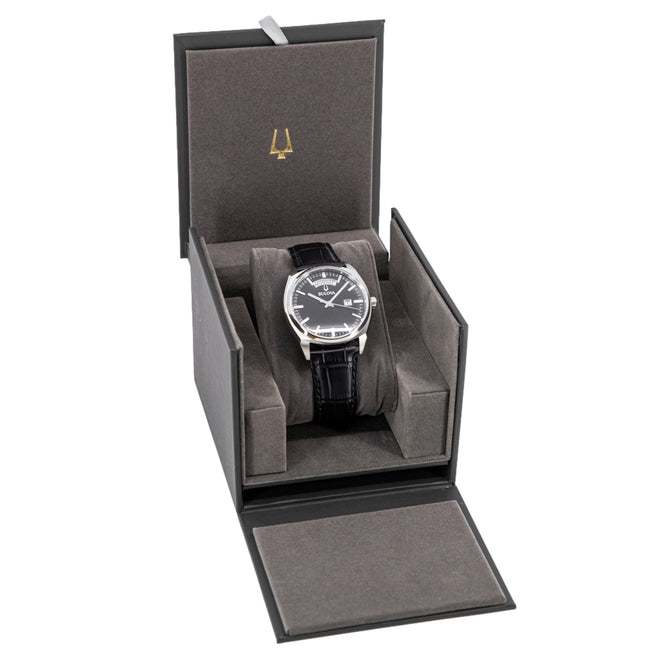 Bulova Herrenuhr 96C128 Klassisches schwarzes Zifferblatt