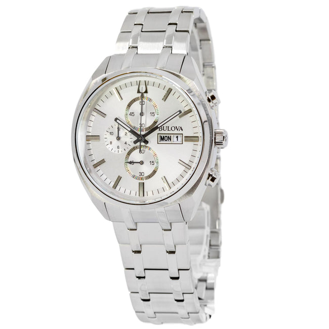 Bulova Men s 96C135 Classic Silver Dial Chrono Watch