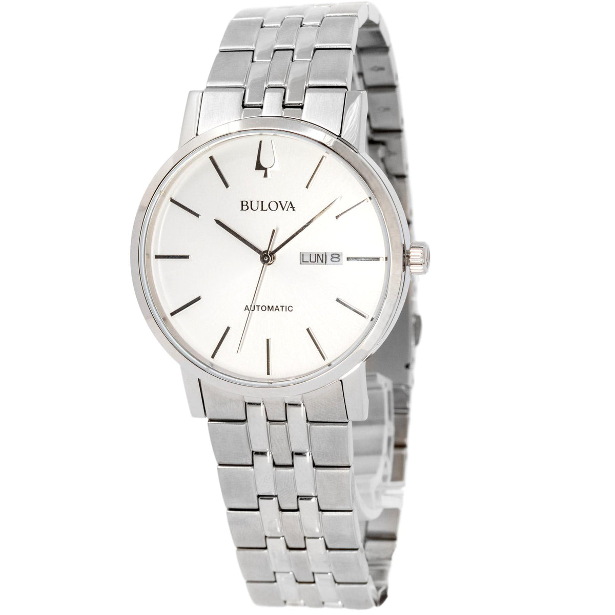 Bulova Herren 96C140 American Clipper Silber Zifferblatt Uhr