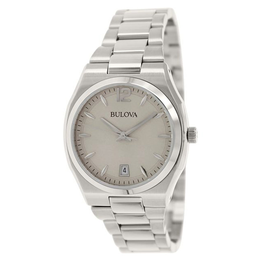 Bulova Ladies 96M126 Dress White Dial Watch