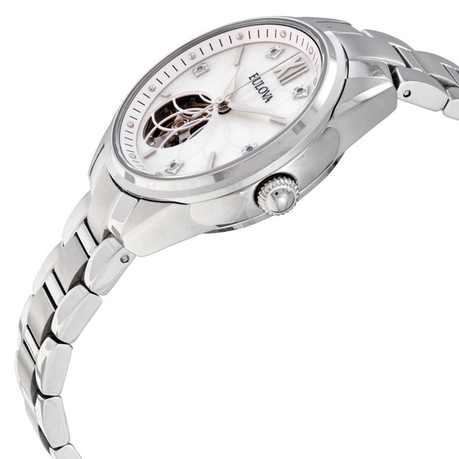 Bulova Ladies 96P181 Diamond MOP Dial Auto Watch