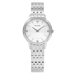 Bulova Ladies 96P183 Classic Silver Dial Diamonds Watch