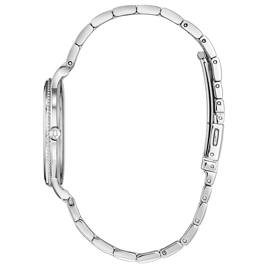 Bulova Ladies 96P206 Diamonds Blue Dial Watch