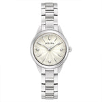 Bulova Ladies 96P219 Diamond Accent Silver Dial Watch