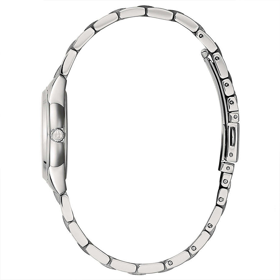 Bulova Ladies 96P219 Diamond Accent Silver Dial Watch