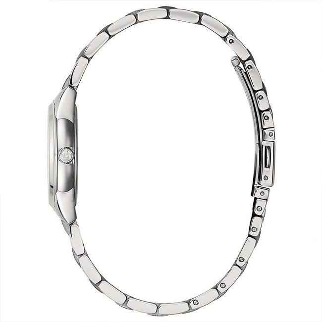Bulova Ladies 96P219 Diamond Accent Silver Dial Watch