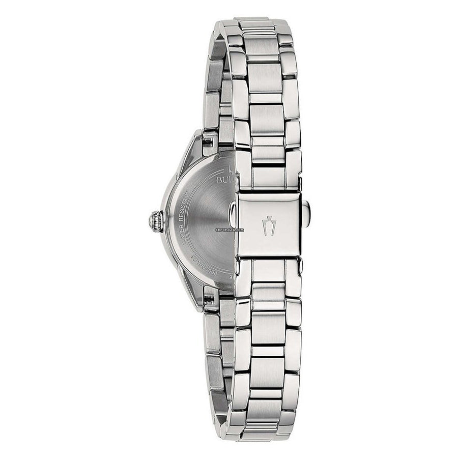 Bulova Ladies 96P219 Diamond Accent Silver Dial Watch