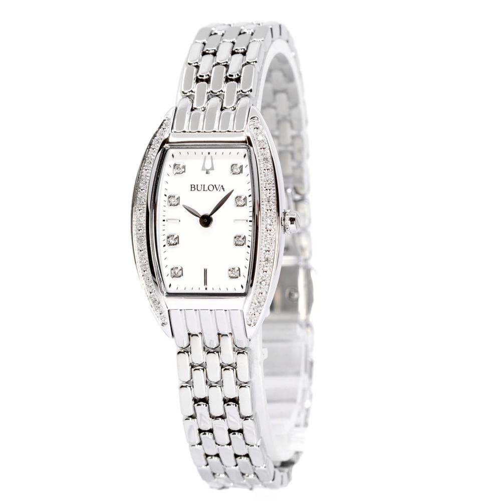 Bulova Ladies 96R244 Diamonds White Dial Quartz