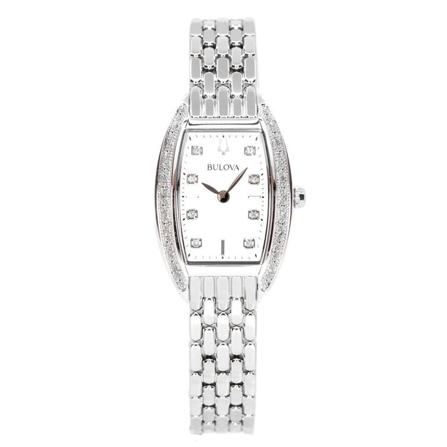 Bulova Ladies 96R244 Diamonds White Dial Quartz