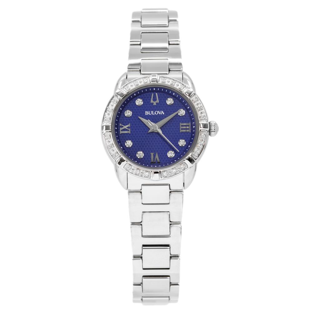 Bulova Ladies 96R251 Classic Blue Dial Diamonds Quartz