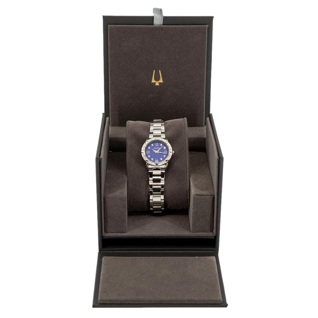 Bulova Ladies 96R251 Classic Blue Dial Diamonds Quartz