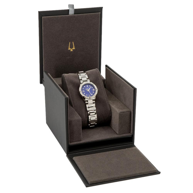 Bulova Ladies 96R251 Classic Blue Dial Diamonds Quartz