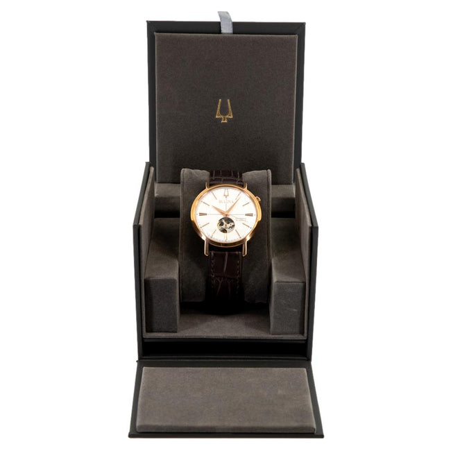 Bulova Herrenuhr 97A136 Klassisches weißes Zifferblatt