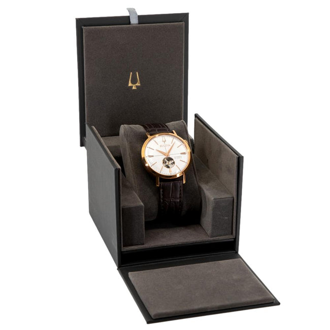 Bulova Herrenuhr 97A136 Klassisches weißes Zifferblatt